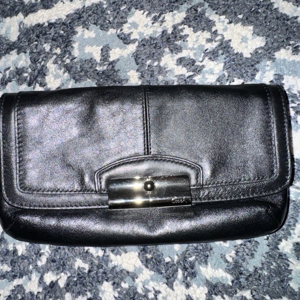 Coach leather clutch